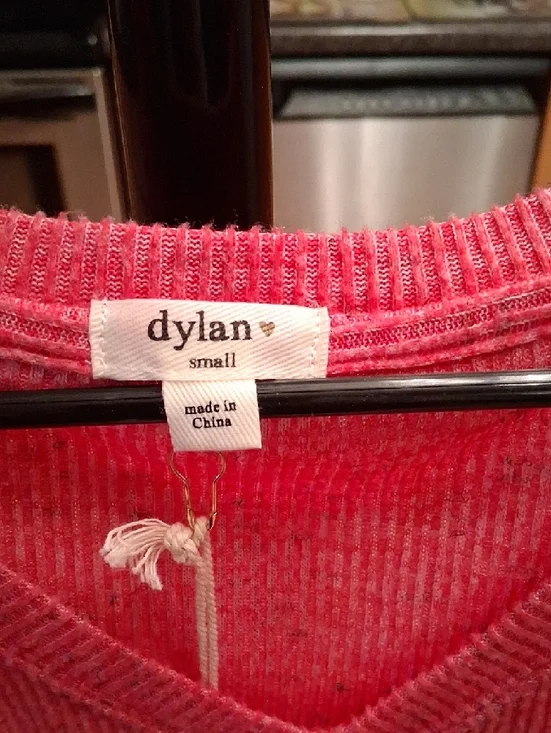 dylan Coral Pink V-Neck Ruffle-Shoulder Pullover - Picture 2 of 15